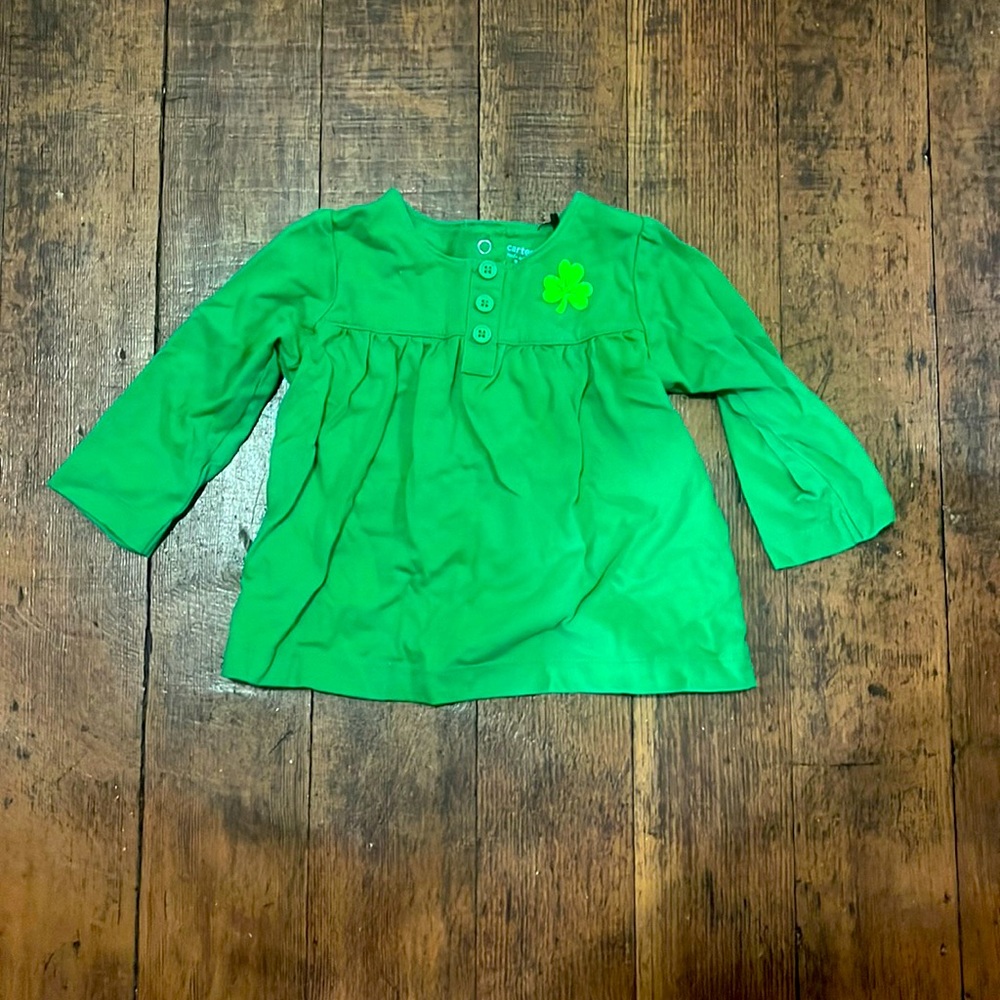 Carter’s baby button up shirt st Patrick day